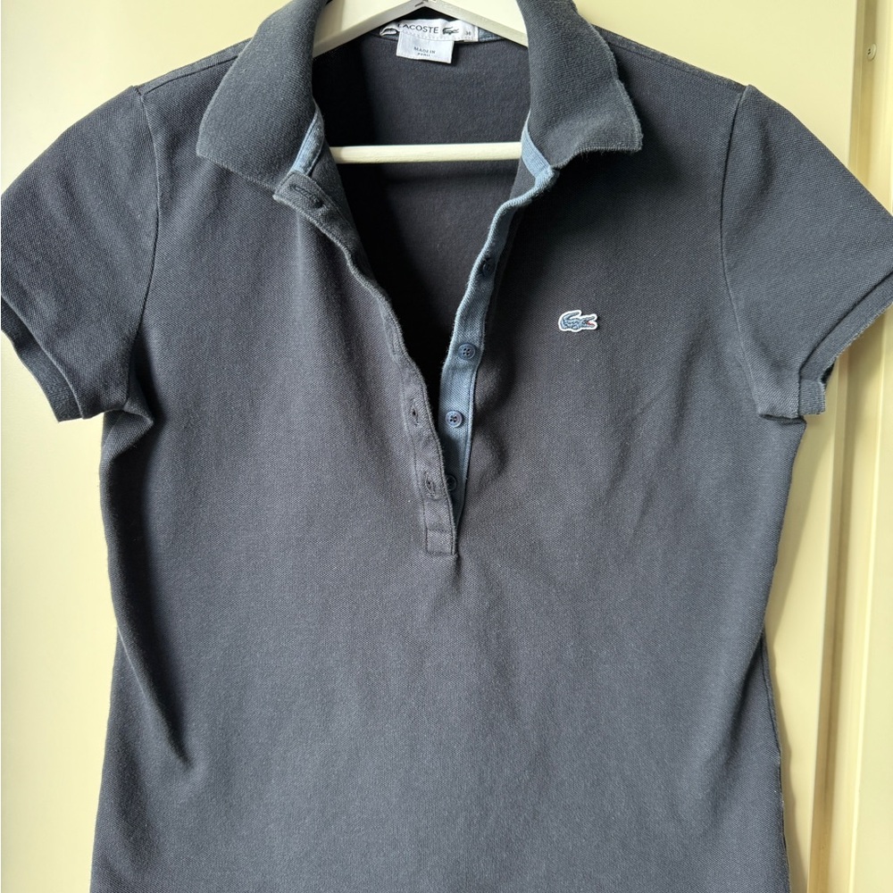 Lacoste Blue Fitted Polo Short Sleeve Tee